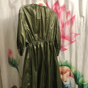 Anthropologie green trench (rain) coat XXS/fits XS